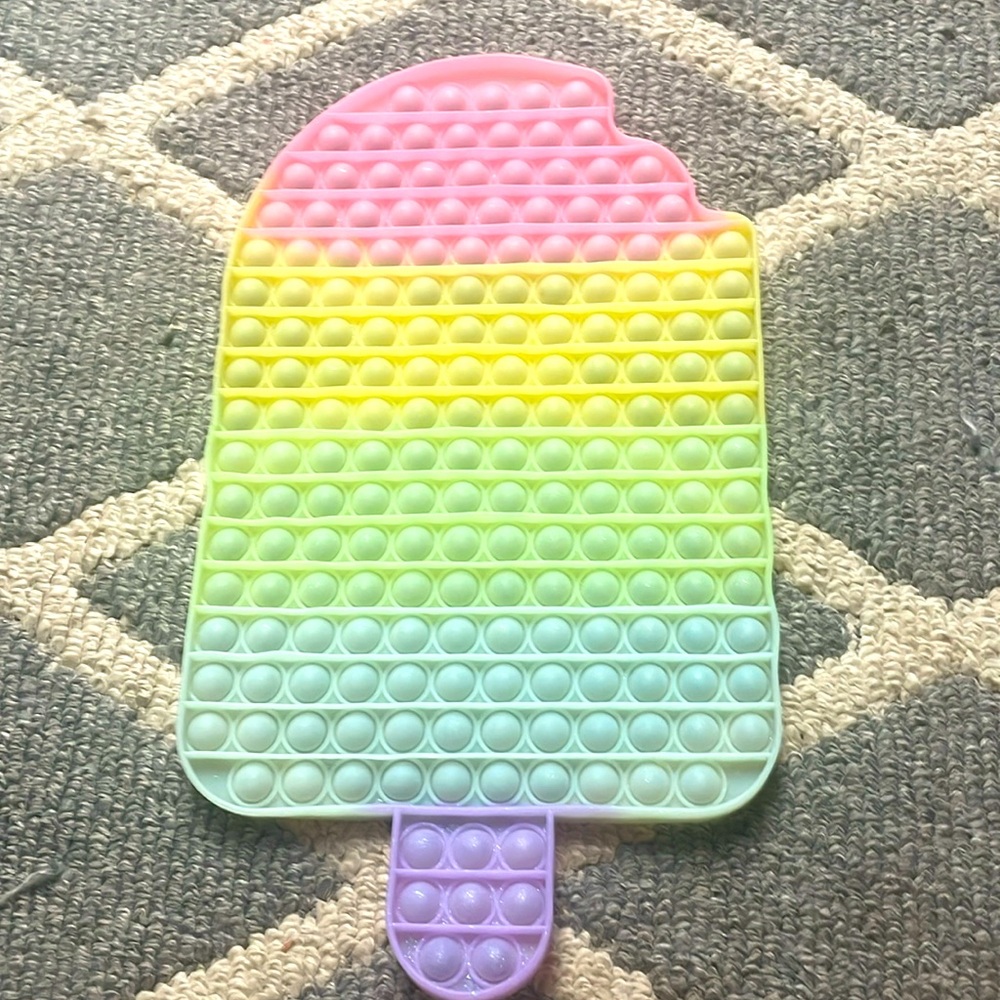 GIGANTIC sparkly rainbow popsicle pop it!